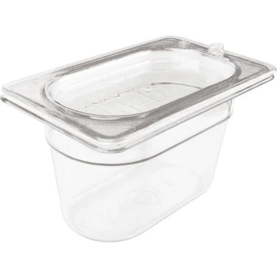 Afbeelding van Gastronorm voedselpan 1/9 0,6 ltr, Rubbermaid, model: Vb 000100, 6 stuks per verpakking, transparant
