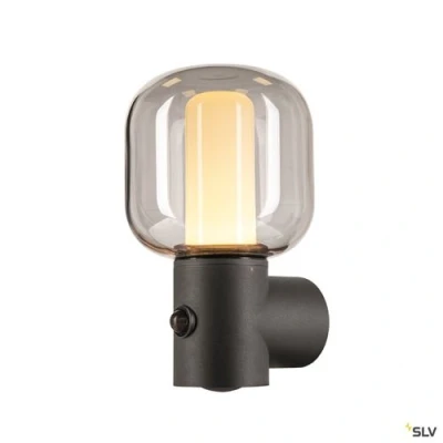 Image de SLV Ovalisk Applique Murale d&#039;Extérieur w/Sensor LED Anthracite