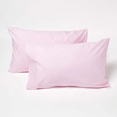 Afbeelding van Homescapes Set van 2 Kussenslopen 40 x 60 cm Katoenpercal, Roze
