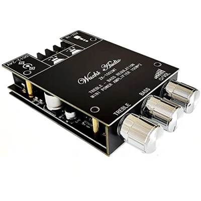 Afbeelding van WANGCL ZK 1002MT 2 x 100 W Bluetooth 5.0 subwoofer versterker Board High Power Audio Stereo Amplifier AUX Bass Treble AMP