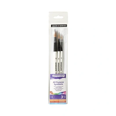 Image de Daler Rowney Graduate Set 3 pinceaux synthétiques ronds