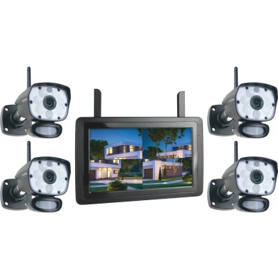 Afbeelding van ELRO CZ60RIPS 4 Draadloze 1080P HD Complete Beveiligingscamera Set Met camera&#039;s, 9 inch monitor