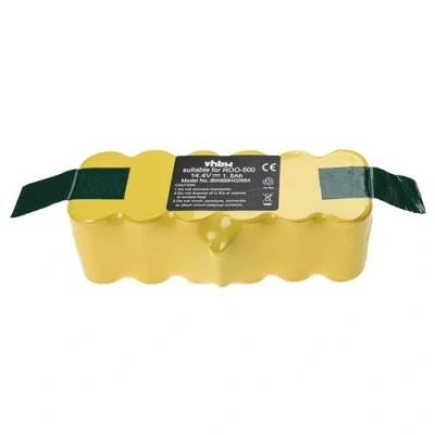 Afbeelding van vhbw Batterij compatibel met iRobot Roomba 500, 564, 565, 570, 505, 521, 551, 561 huishoudelijke robot (1500 mAh, 14,4 V, NiMH)
