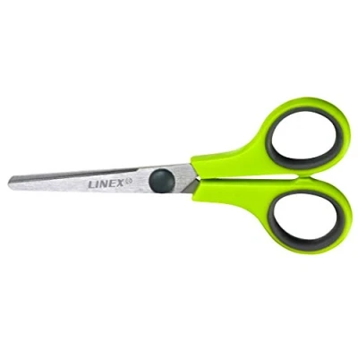 Afbeelding van Linex Kinderschaar met afgeronde punten van roestvrij staal, appelgroen, 14 cm