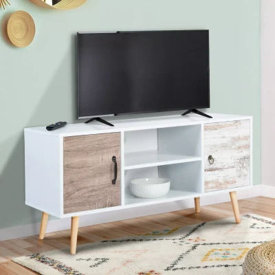 Afbeelding van Meuble TV scandinave BAHIA 2 portes 113 cm