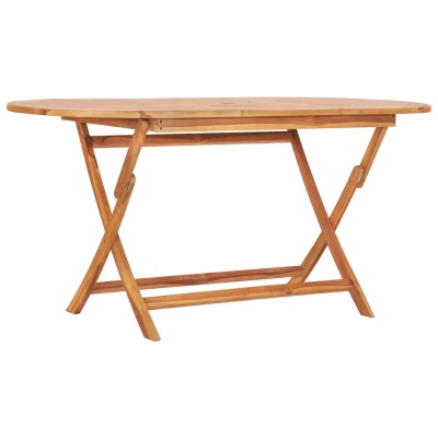 Afbeelding van Tuintafel inklapbaar 160x80x75 cm massief teakhout