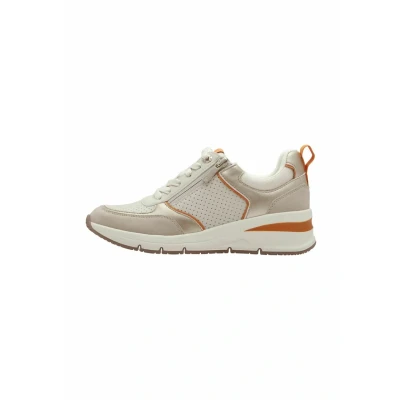 Afbeelding van Tamaris Sneakers laag, Dames, Maat: 36, Orange comb Textiel/ synthetisch