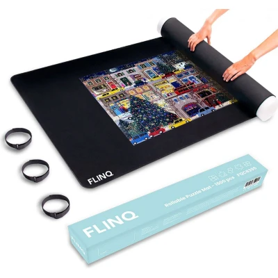 Afbeelding van FlinQ Oprolbare Puzzelmat 3000 stukjes Puzzelrol Portapuzzle voor legpuzzel Puzzelplaat Puzzelmap Antislip
