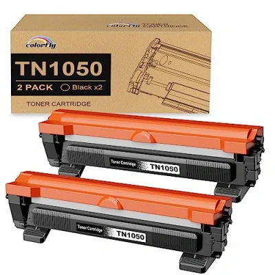 Afbeelding van Set van 2 toners TN1050 TN 1050 compatibel met Brother voor DCP 1510 1610W 1612W 1512 MFC 1910W 1810 HL 1110 112W 212 W H:
