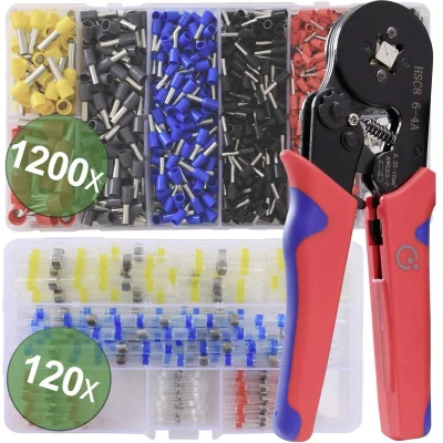 Afbeelding van Quadrios 22T008 Krimptangset adereindhulzen 0.25 tot 10 mm² Incl. assortiment