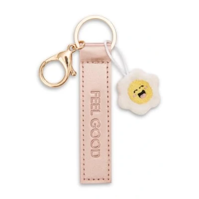 Afbeelding van Magni, Vrouwen, Sleutelhanger, NICI Schlüsselanhänger Feel good Kunstlederband mit Blume roségold 10cm, Roze