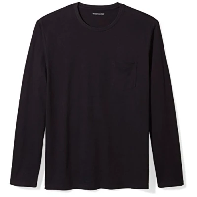 Image de Amazon Essentials T shirt à manches longues pour homme, coupe classique, noir, taille XXL