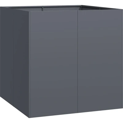 Afbeelding van Plantenbak 80x80x80 cm staal antracietkleurig