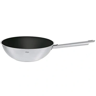Afbeelding van Rösle Elegance Wokpan, hoogwaardige roestvrij stalen wok met robuuste keramische coating ProCera, 28 cm, staal 18/10, geschikt voor inductie, vaatwasmachinebestendig
