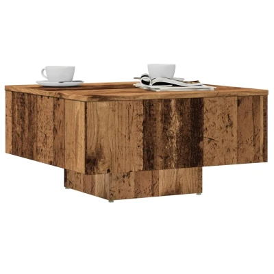 Afbeelding van vidaXL Salontafel 60x60x31,5 cm bewerkt hout oud houtkleurig