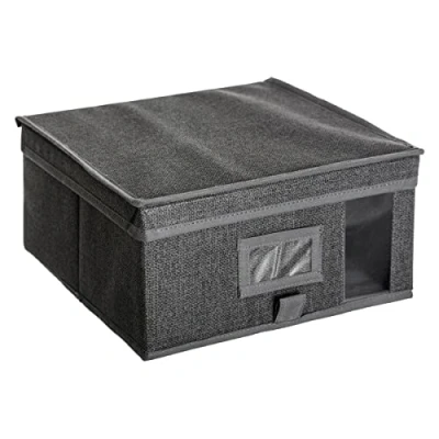 Afbeelding van 5Five Opberghoes/beschermhoes kleding/schoenen grijs 30 x 15 cm