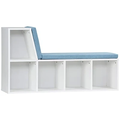 Afbeelding van HOMCOM Boekenplank 108x30x60cm Spaanplaat Blauw
