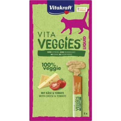 Afbeelding van Vitakraft Vita Veggies Liquid Kattensnack Kaas Tomaat 6x15 g