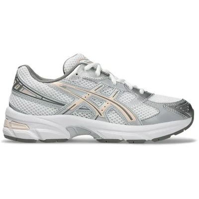 Afbeelding van Asics Sportstyle GEL1130 GS Trainers White Arctic SKY Sneakers laag voor kinderen, Maat: 37.5, pearl pink Hoogwaardig imitatieleer