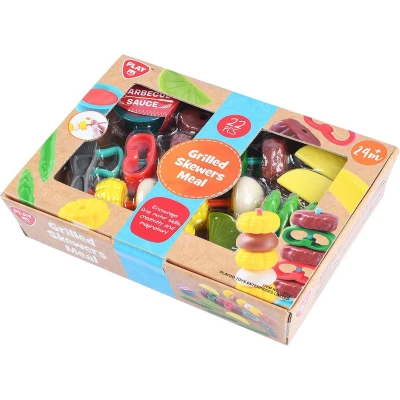 Afbeelding van Play Speelgoedeten Gegrilde Spiesjes Speelset, 22dlg.