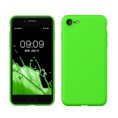 Afbeelding van kwmobile telefoonhoesje geschikt voor Apple iPhone SE (2022) / (2020) 8 7 Hoesje smartphone Back cover in limoengroen