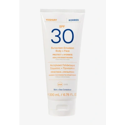 Afbeelding van Korres Sunscreen Emulsion BODY + FACE SPF30 Zonnebrandcrème, Maat: 200 ml,