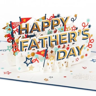 Afbeelding van Hallmark Signature Collection Vaderdagkaart 3D pop up papier wonder