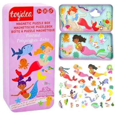 Afbeelding van Toydea Zeemeermin magnetisch puzzelspel, bevordert creativiteit en fijne motoriek, speelgoed vanaf 3 jaar, ideaal reisspel voor kinderen, perfect onderweg