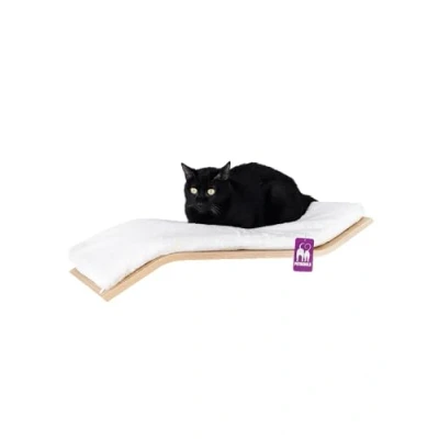 Afbeelding van Petrebels Wandmeubel wandmontage Klimmuur Kat Kattenmuur Wave 70 Rusty Oak x 20 35 cm