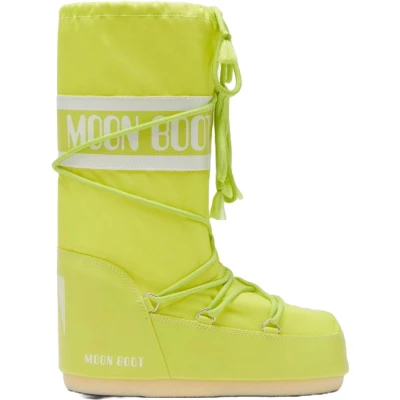 Afbeelding van Snowboot Moon Boot Junior Icon Nylon Cyber Lime Schoenmaat 23 26