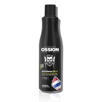 Afbeelding van Ossion Premium Barber Zuiverende Shampoo 2in1 Voor Haar en Baard 500ml