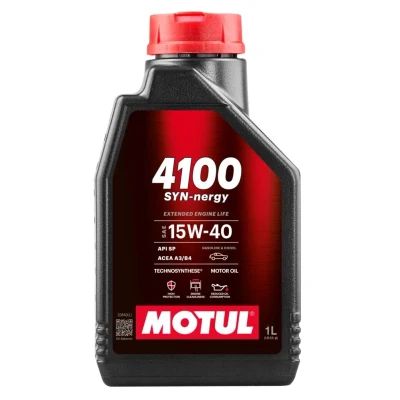 Afbeelding van Motul 4100 Syn nergy 15W 40 1L Motorolie 113149 VOLKSWAGEN: Polo IV Hatchback, Golf 5, 4, TOYOTA: Yaris III Auris Hatchback
