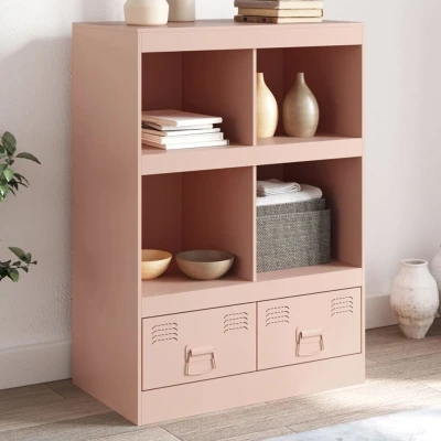 Afbeelding van Hoge kast 67x39x95 cm staal roze