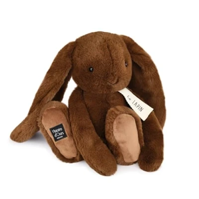 Afbeelding van HISTOIRE D&#039;OURS Pluche konijn collectie LE LAPIN koffiekleur Infinis zachte en knuffelige metgezel 32 cm Onvergetelijk cadeau idee voor kleine grote kinderen HO3250