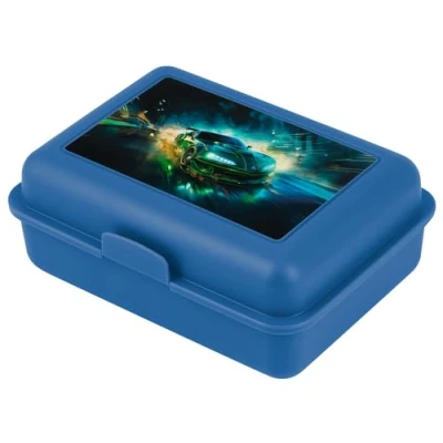 Afbeelding van Baagl Lunchbox voor kinderen school, meisjes, jongens, snackbox, broodtrommel (racewagen)