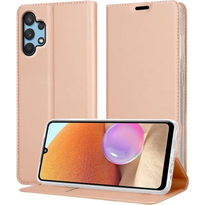 Afbeelding van Cadorabo Hoesje geschikt voor Samsung Galaxy A32 4G in CLASSY ROSE GOUD Beschermhoes met magnetische sluiting, standfunctie en kaartvakje Book Case Cover Etui