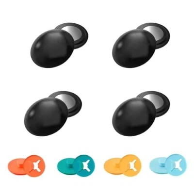 Afbeelding van JINJUMEI 4 stuks rugnummermagneten, magnetische bevestiging, met stoffen knoppen, clips voor gebruik in marathon, halve marathon