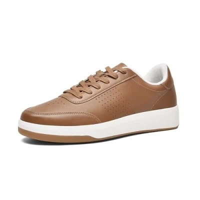 Afbeelding van Bruno Marc Lage sneakers met veters voor heren, lichte en modieuze wandelschoenen, Bruin