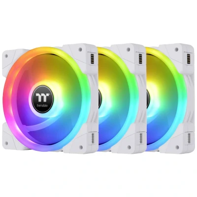 Afbeelding van Thermaltake CL F161 PL12SW A PC ventilator Wit, Transparant, RGB (b x h d) 120 25 mm Incl. verlichtingsbesturing