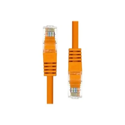 Image de ProXtend Cordon de raccordement RJ 45 (M) pour 5 m 5.4 mm UTP CAT 5e IEEE 802.3at moulé, sans crochet, bloqué orange