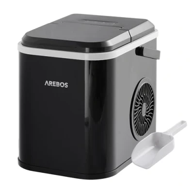 Afbeelding van AREBOS IJsblokjesmachine Ijsmachine 1,1 L 12 Kg Zwart