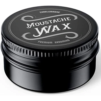 Afbeelding van Charlemagne Snorwas, sterke snor wax met echte bijenwas, ontwikkeld door kappers, made in Germany, baardwas voor mannen, stylingwax baard,