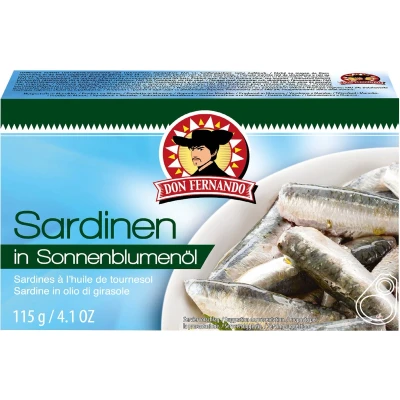 Afbeelding van Sardines in zonnebloemolie 115g