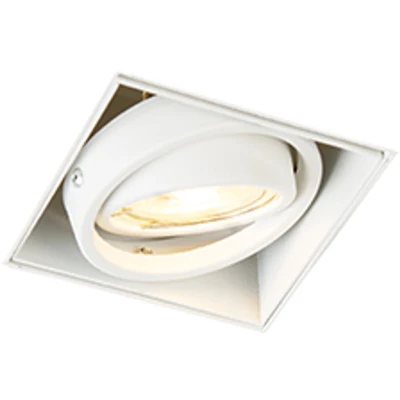Afbeelding van QAZQA oneon trimless 50 Moderne Inbouwspot 1 lichts L 88 mm Wit Woonkamer Slaapkamer Keuken