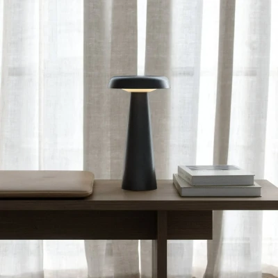 Afbeelding van Design For The People Arcello TafellampOplaadbaar USB Antraciet