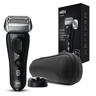 Image de Tondeuse Homme Braun Série 8 8410S 5W Wet &amp; Dry Electrique Visage Barbe Résistant à L&#039;eau Noir
