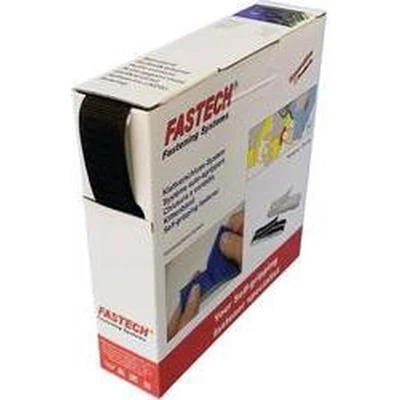 Afbeelding van FASTECH® B25 SKL01999910 Klittenband Om vast te plakken Hotmelt Haakdeel (l x b) 10 m 25 mm Zwart
