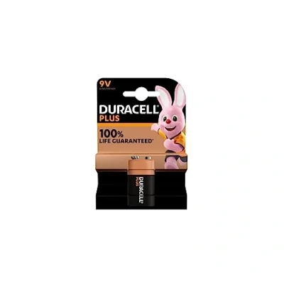 Afbeelding van 1 x Duracell 9 V plus (1 lamp met batterij), batterij (6LR61/MN1604)