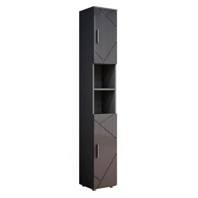 Afbeelding van Vicco Badkamerkast Irma, Antraciet Hoogglans, 30 x 192 cm