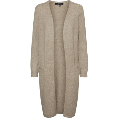 Afbeelding van Vero Moda Vmdoffy LS LONG OPEN GA NOOS Vest, Dames, Maat: Large, Sepia tint melange